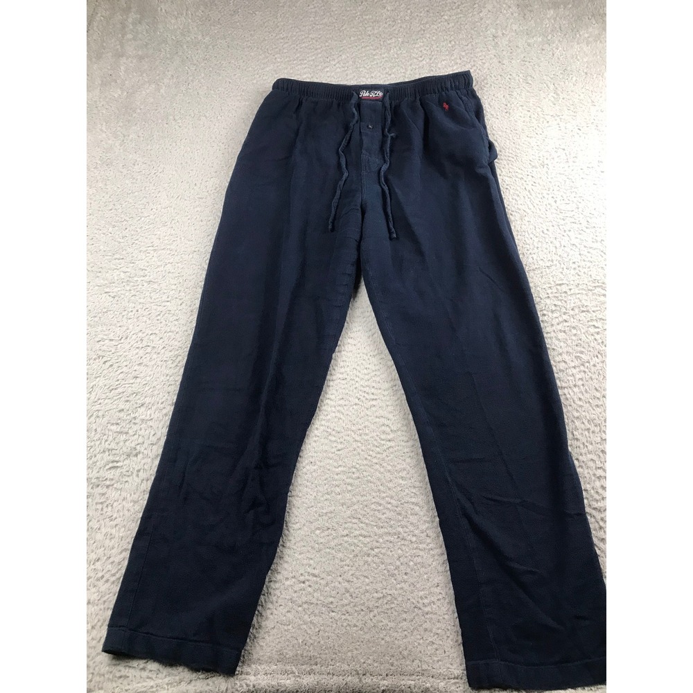 Polo Ralph Lauren Lounge Pants Men M (30x28) Navy Cotton Drawstring Pony Logo